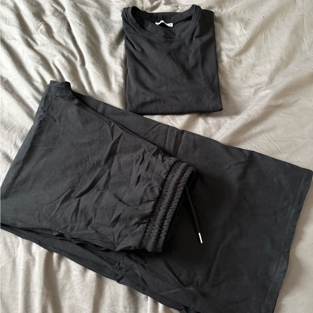 Black T-Shirt and Pants Set